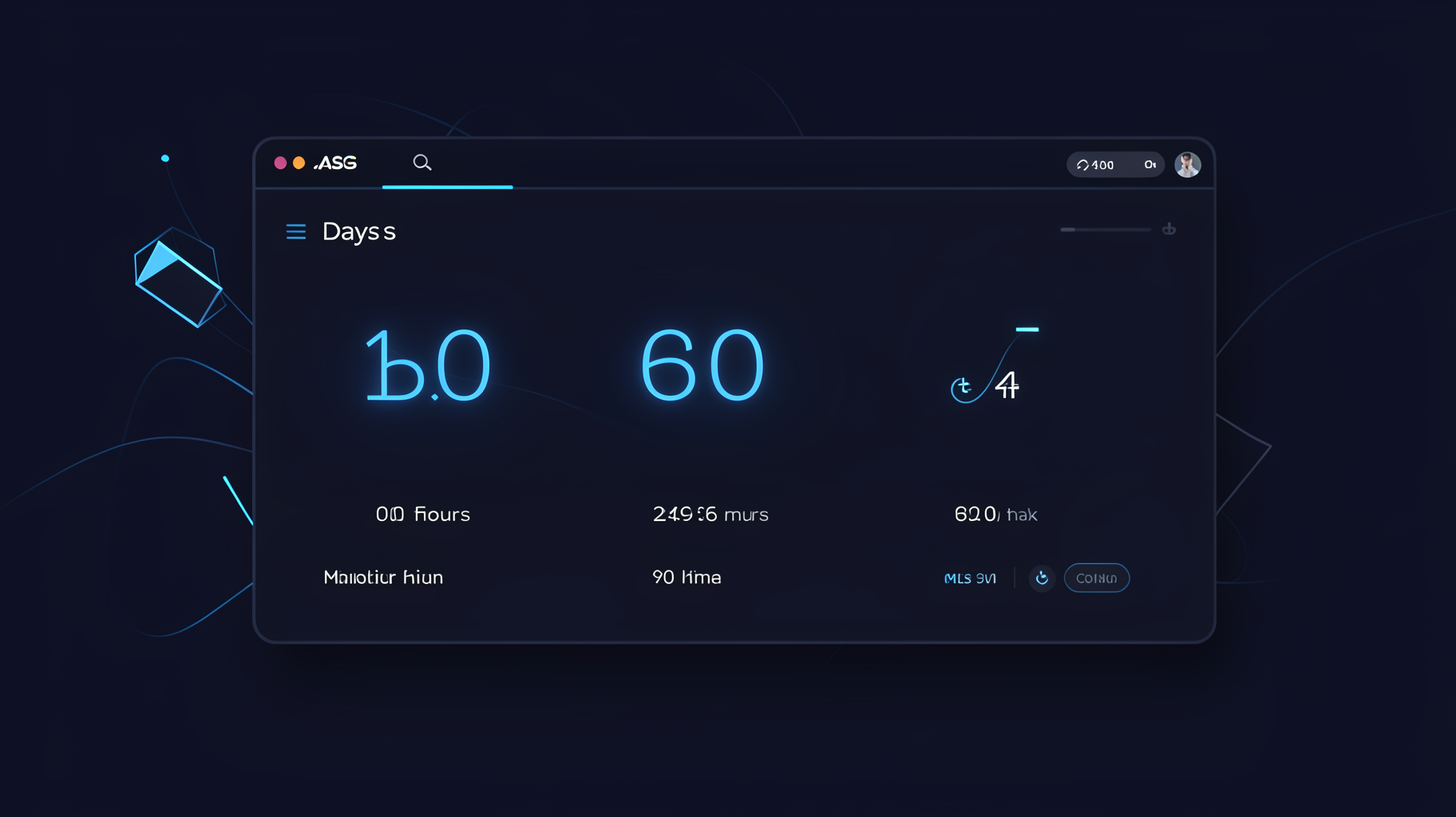Countdown timer dashboard for a future event
