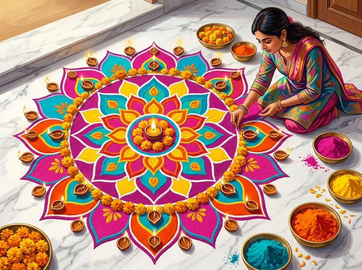 Intricate Rangoli Patterns