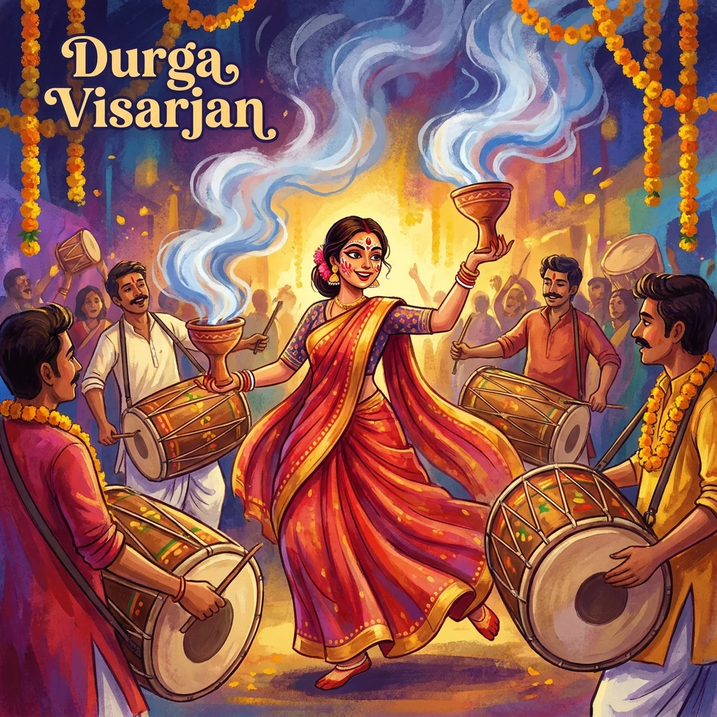 Participate in Durga Visarjan & Dhunuchi Dance