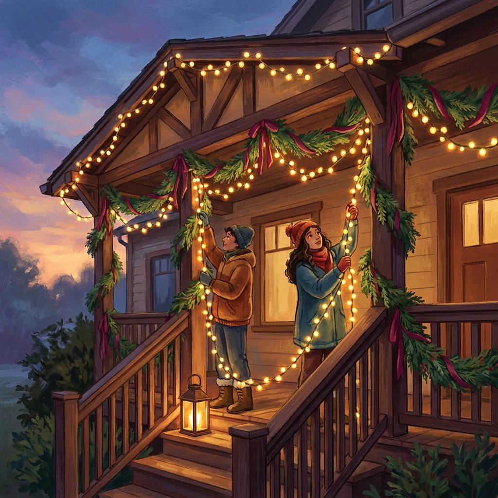Put up holiday trees and porch lights
