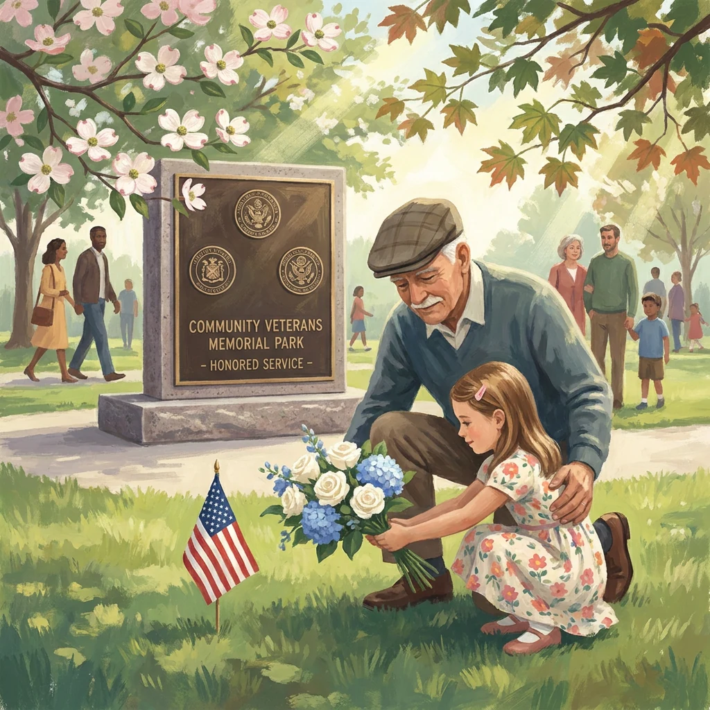 Visit a veteran cemetery or memorial