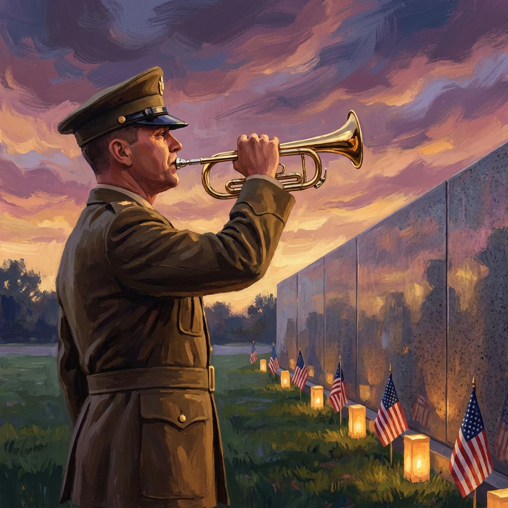 Listen to Taps and pause at 3:00 PM