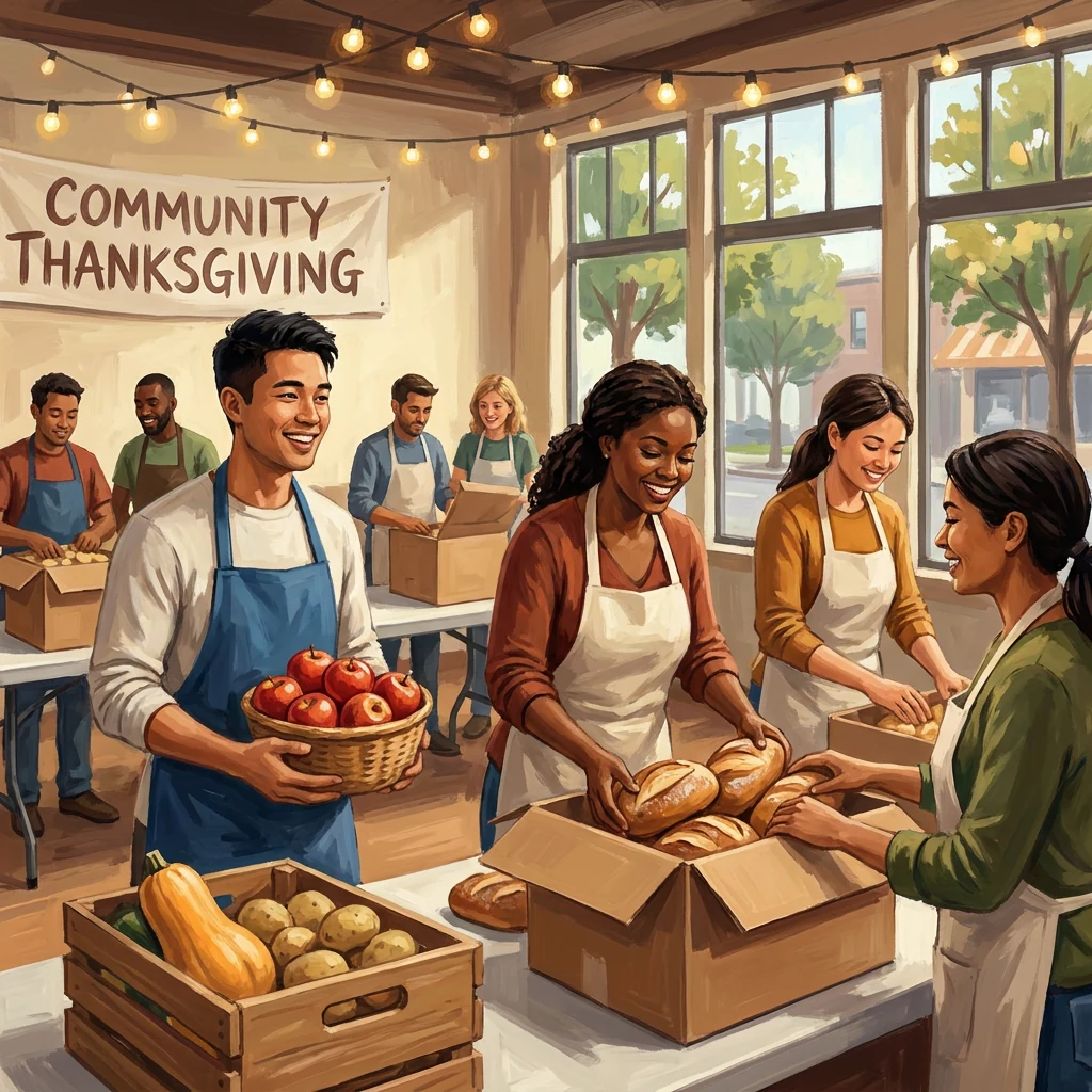 Volunteer at a food drive