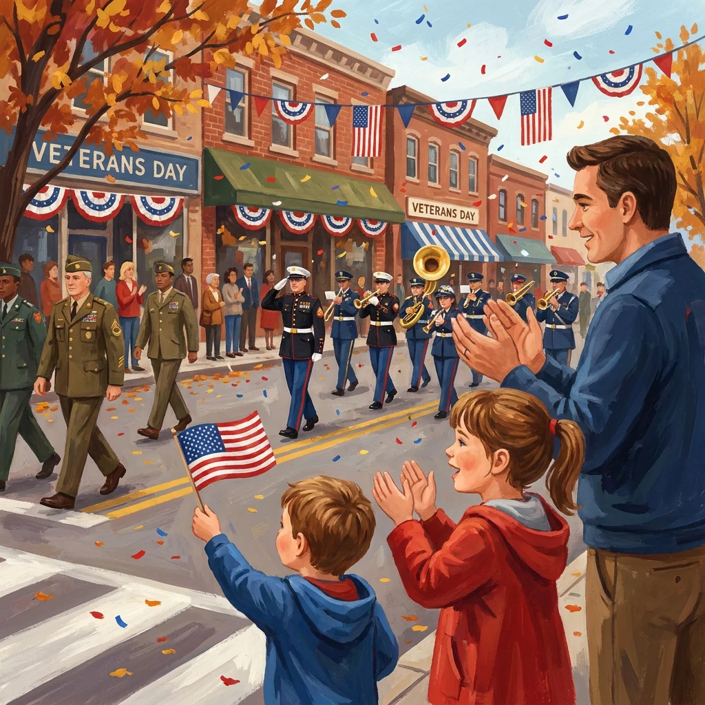 Cheer at a Veterans Day Parade